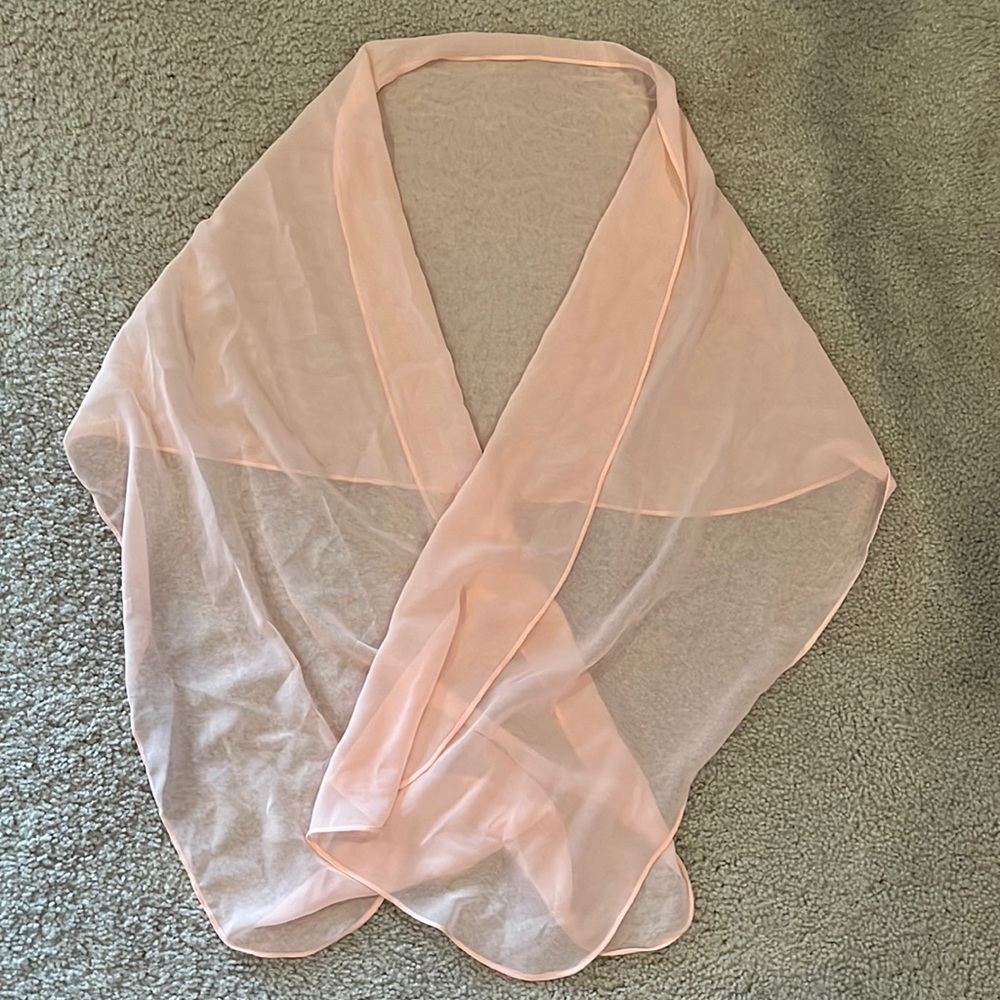 EUC. Sheer blush pink shaw
